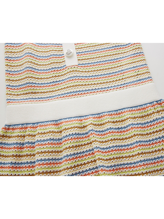 Multi Color Stripe Knit Dress