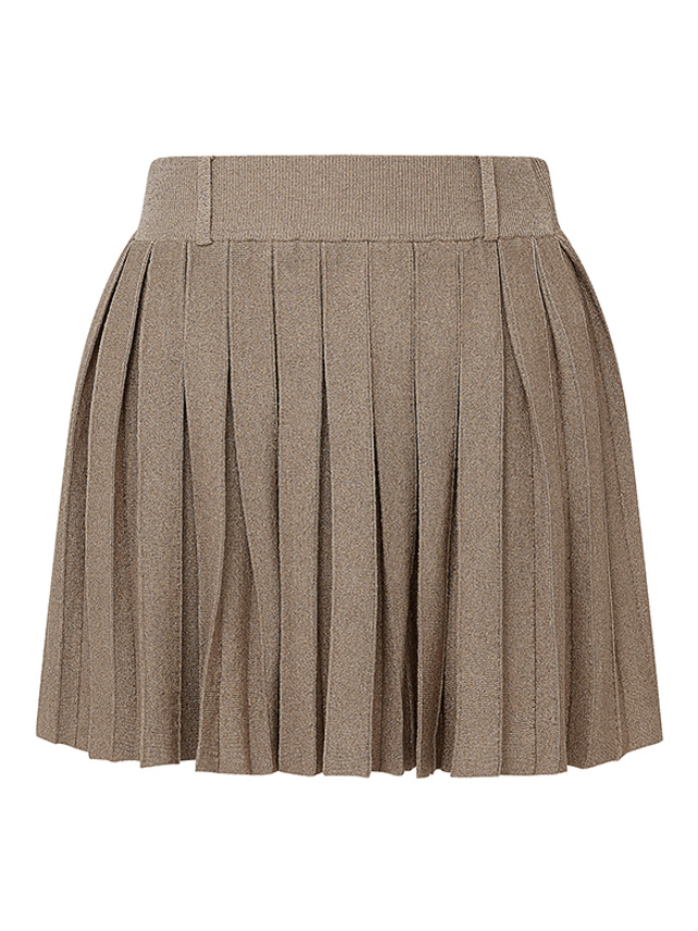 Pleats Glitter Knit Skirt