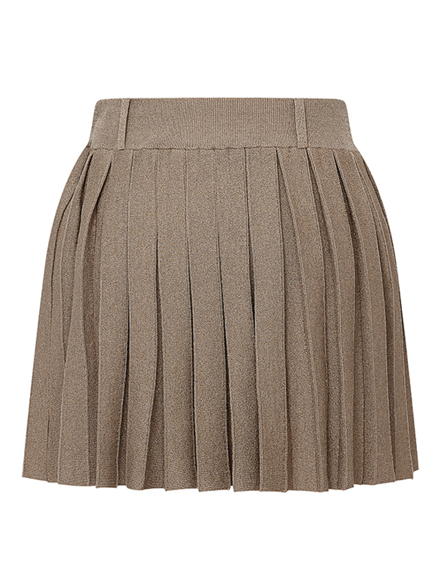 Pleats Glitter Knit Skirt