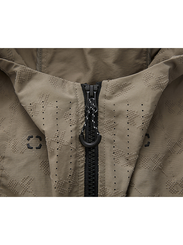 Monogram Pattern Piping Blouson