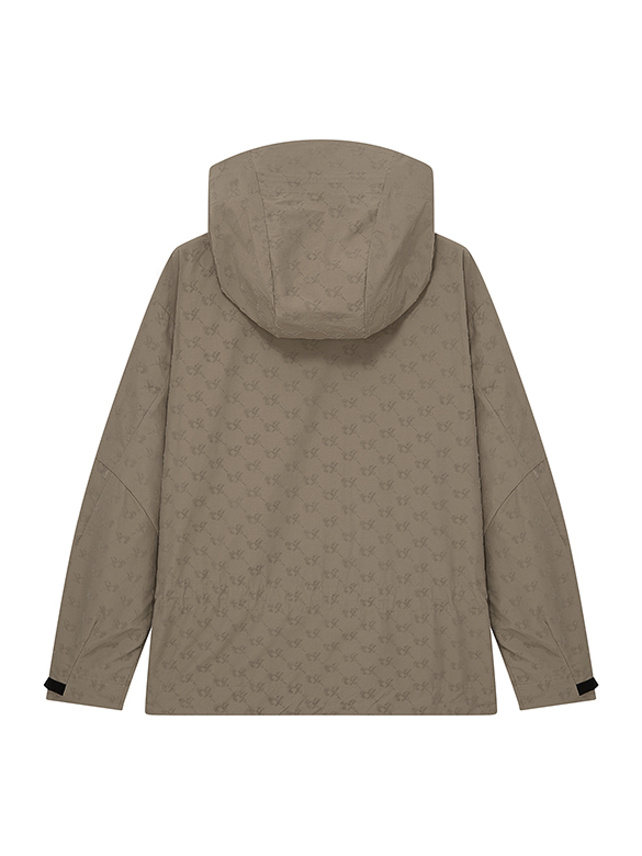 Monogram Pattern Piping Blouson