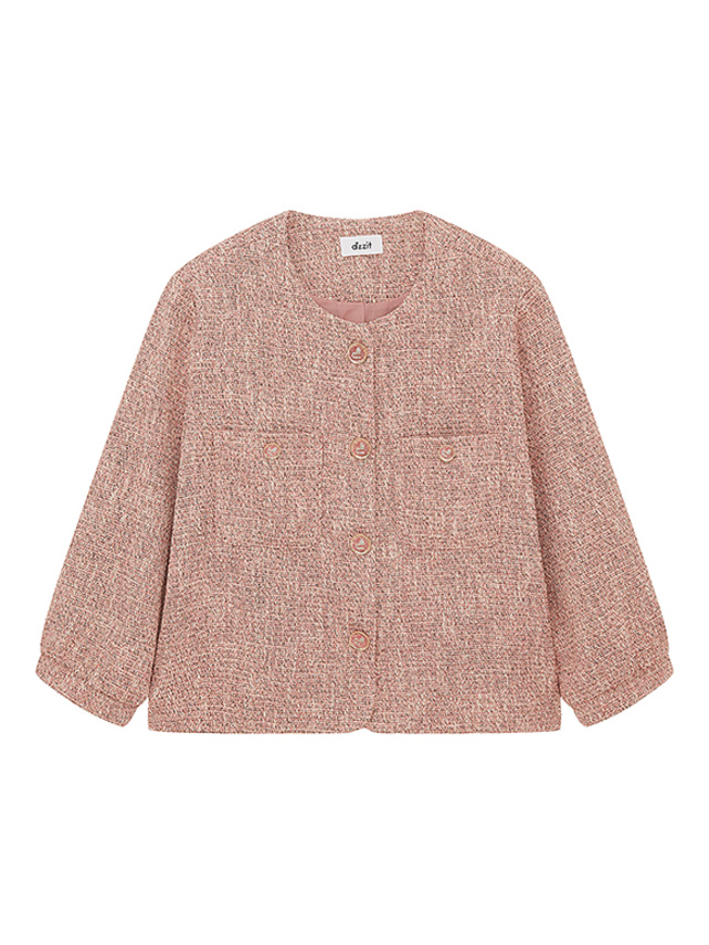 Pink Tweed Feminine Jacket