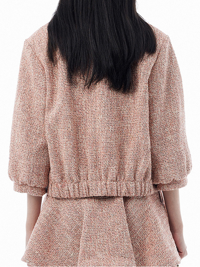 Pink Tweed Feminine Jacket