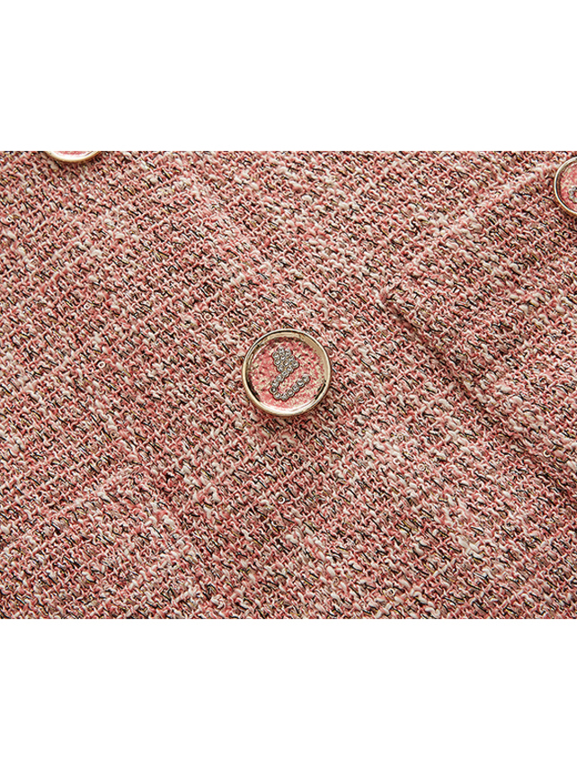 Pink Tweed Feminine Jacket