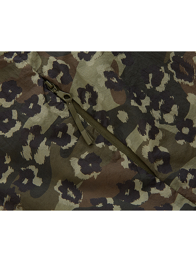 Camouflage & Flower Printed Blouson