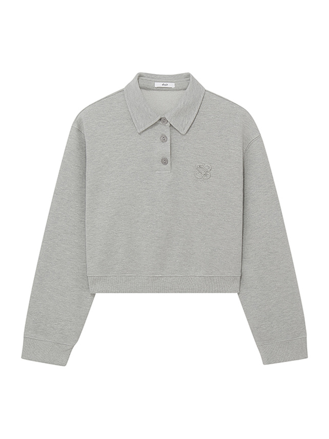 Glitter Polo Sweatshirt