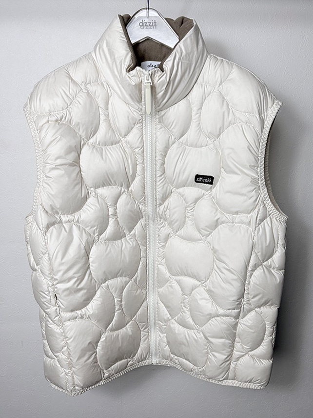 Wave Pattern Down Vest