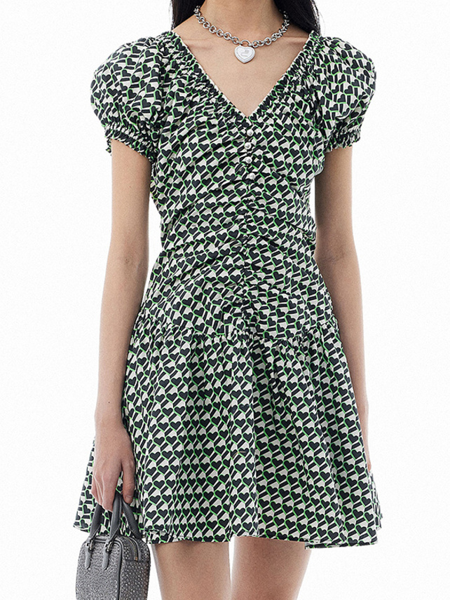 Heart Printed Dress