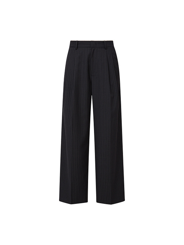 Pin-Stripe Tuck Pants