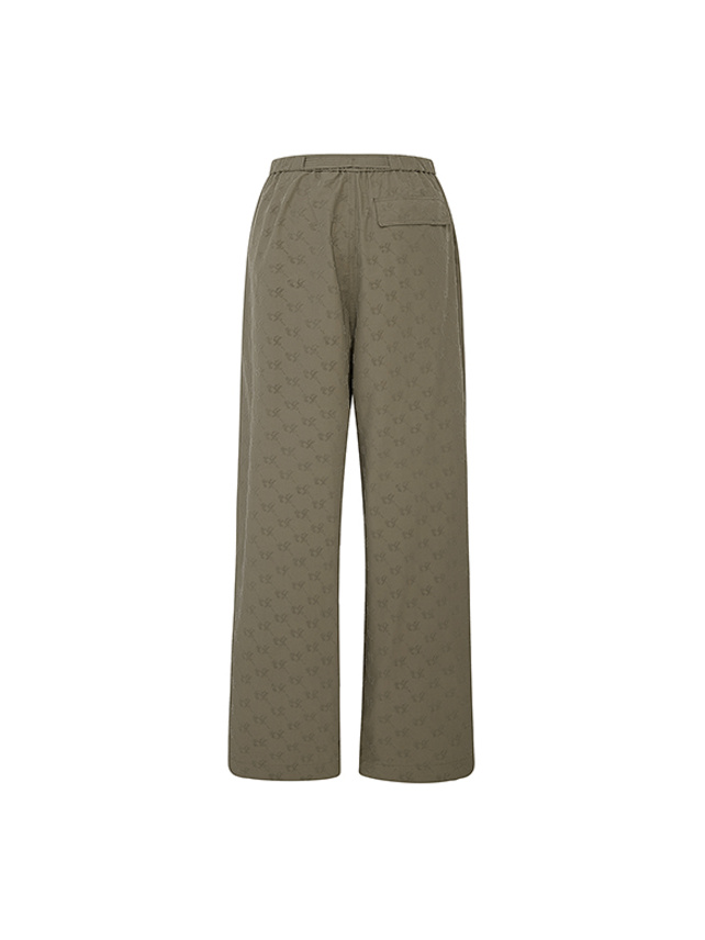 Monogram Pattern Belted Pants