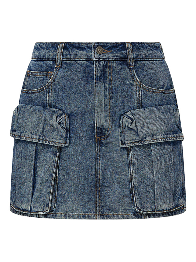 Denim Cargo Short Pants