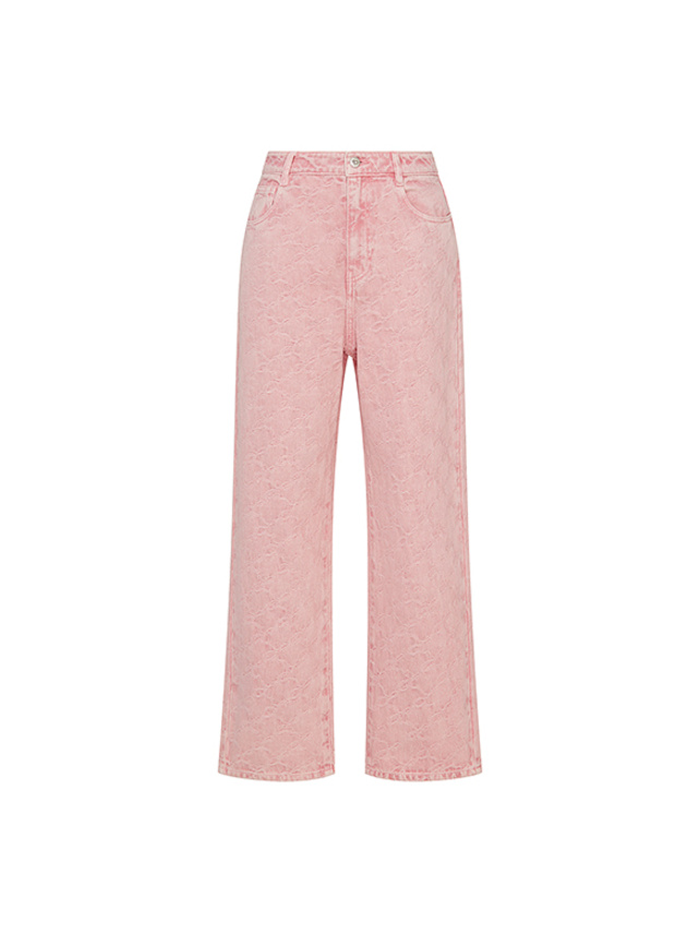 Monogram Pink Denim Pants