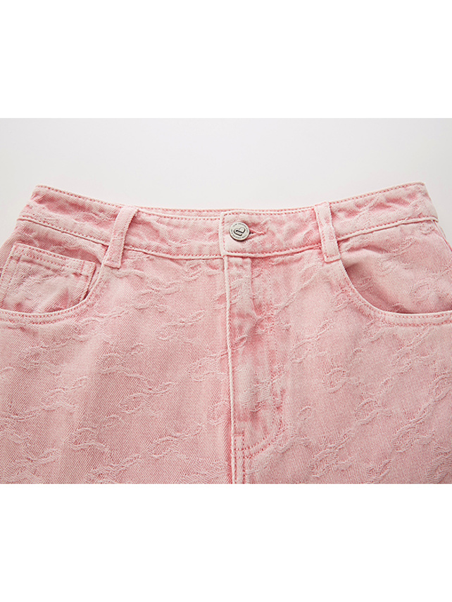 Monogram Pink Denim Pants