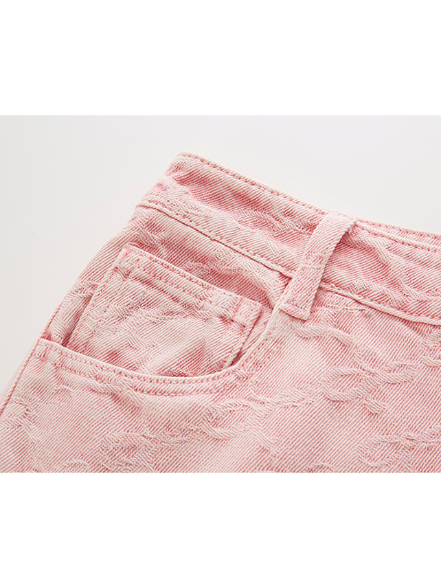 Monogram Pink Denim Pants