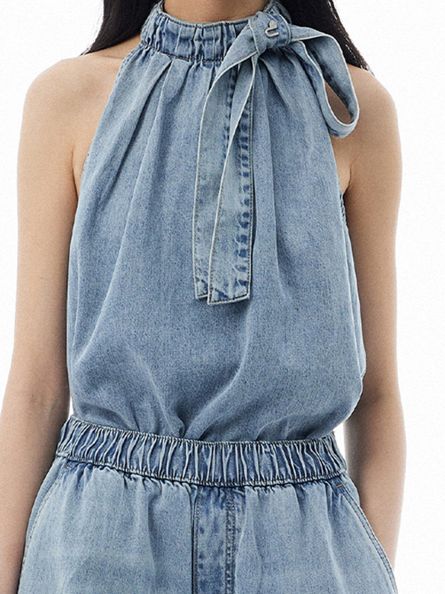 Soft Holter Denim Top