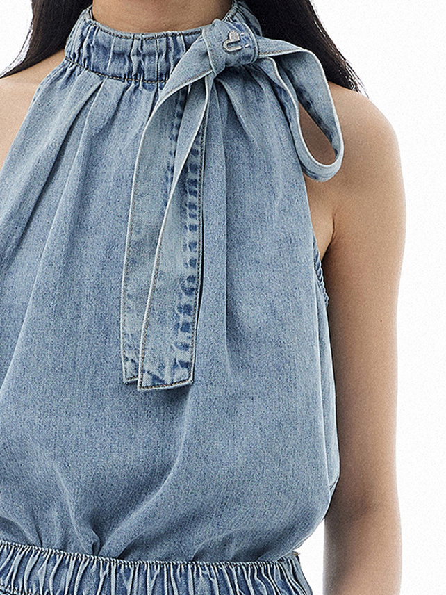 Soft Holter Denim Top