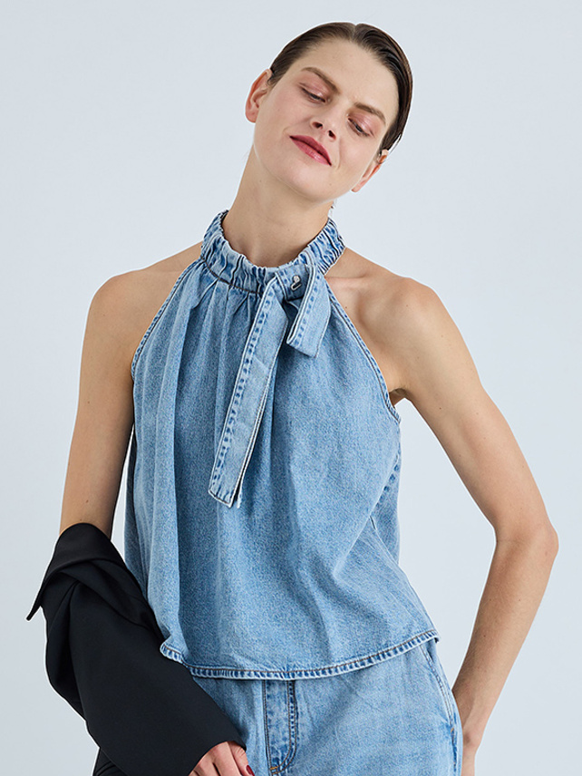 Soft Holter Denim Top