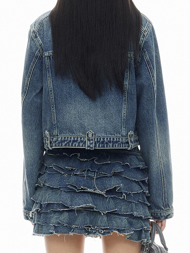 Zipper Riders Denim Jacket