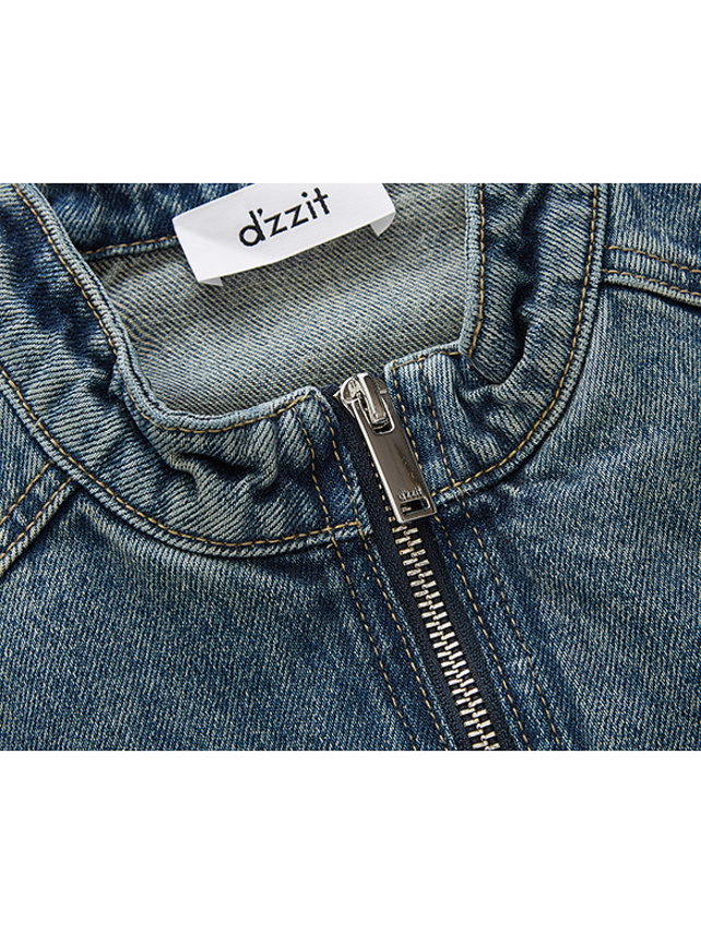 Zipper Riders Denim Jacket