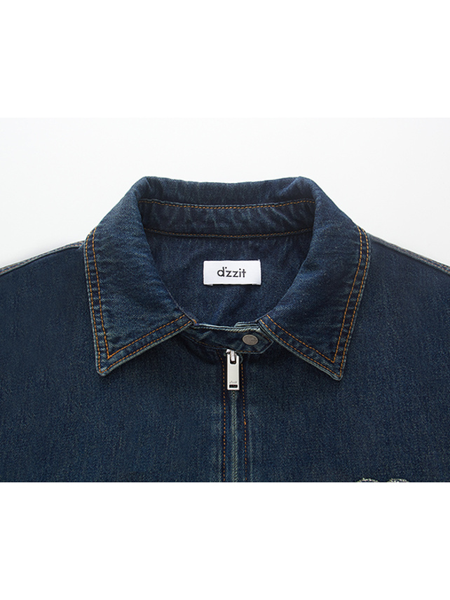 Back Side Design Denim Blouson