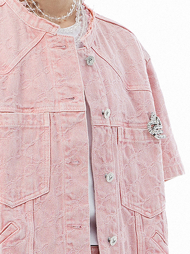 Monogram Pink Denim Jacket