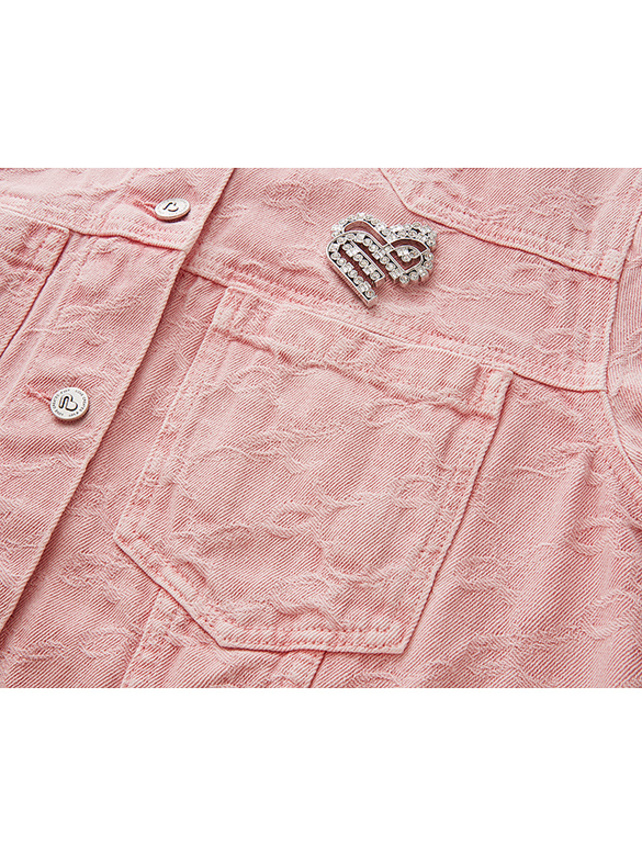 Monogram Pink Denim Jacket