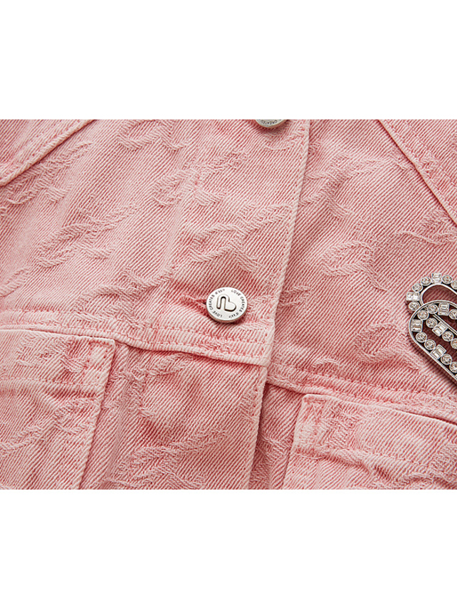 Monogram Pink Denim Jacket