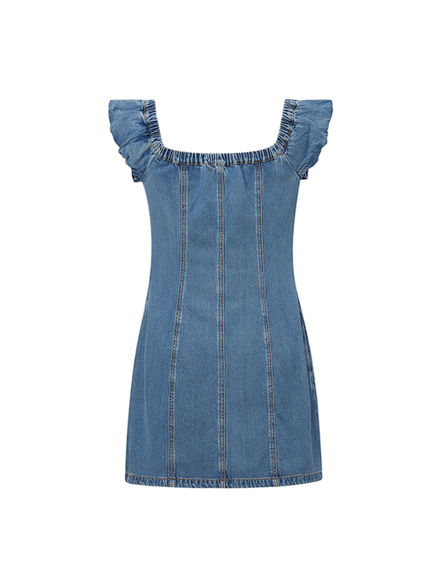 Off-Shoulder Denim Dress