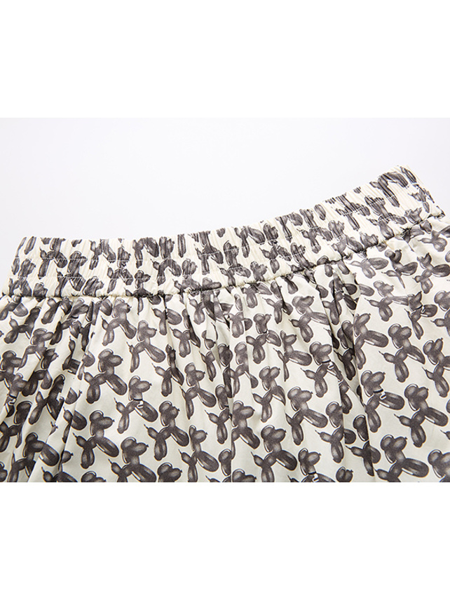 Balloon Dog Printed Skirt