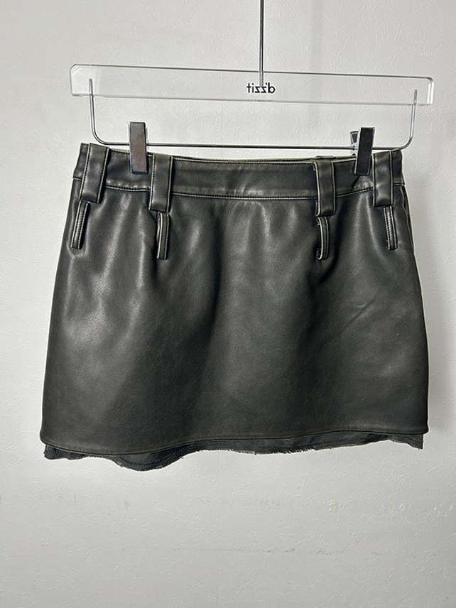 Fake Leather Skirt