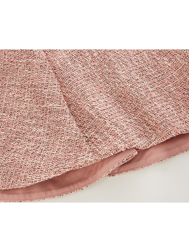 Pink Tweed Feminine Skirt