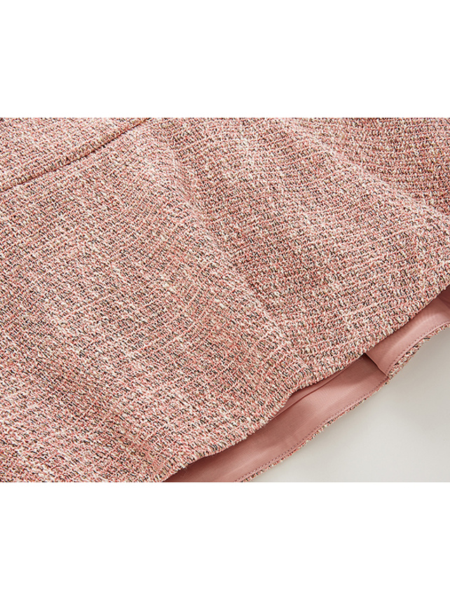 Pink Tweed Feminine Skirt