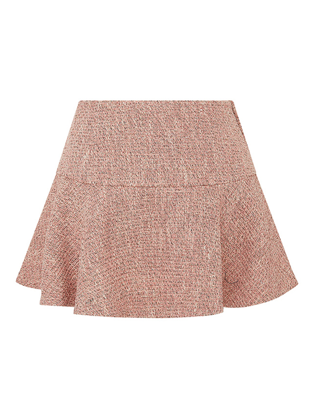 Pink Tweed Feminine Skirt