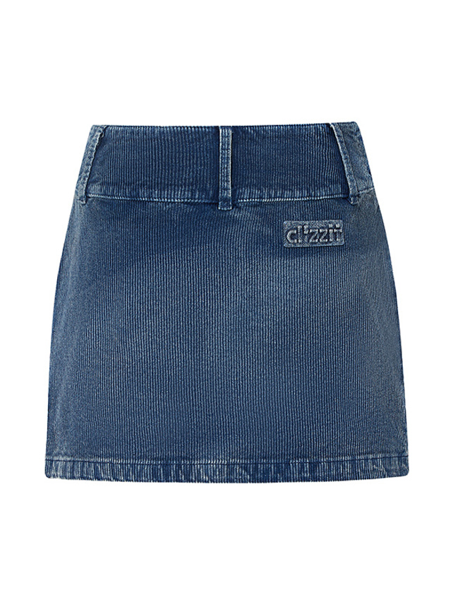 Blue Corduroy Skirt