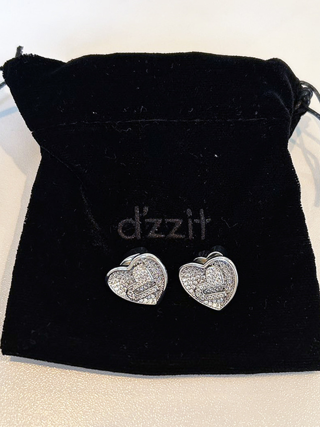 Heart d Logo Earrings