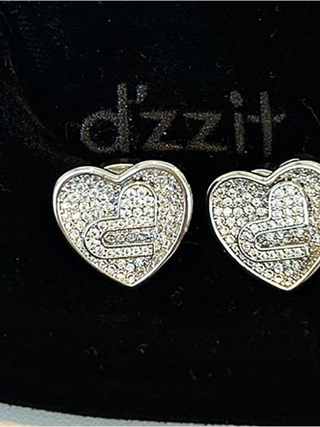 Heart d Logo Earrings