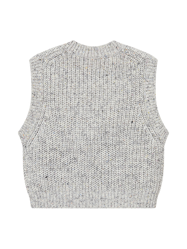 Various Beads Knit Vest