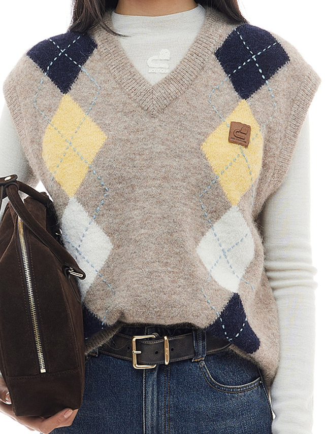 Argyle Knit Vest