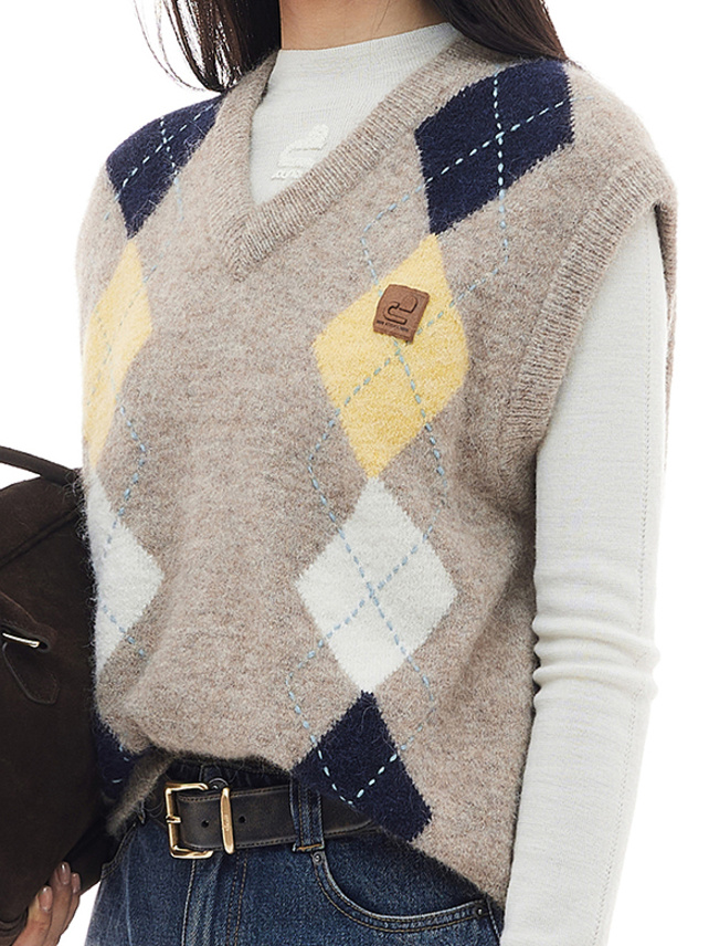 Argyle Knit Vest