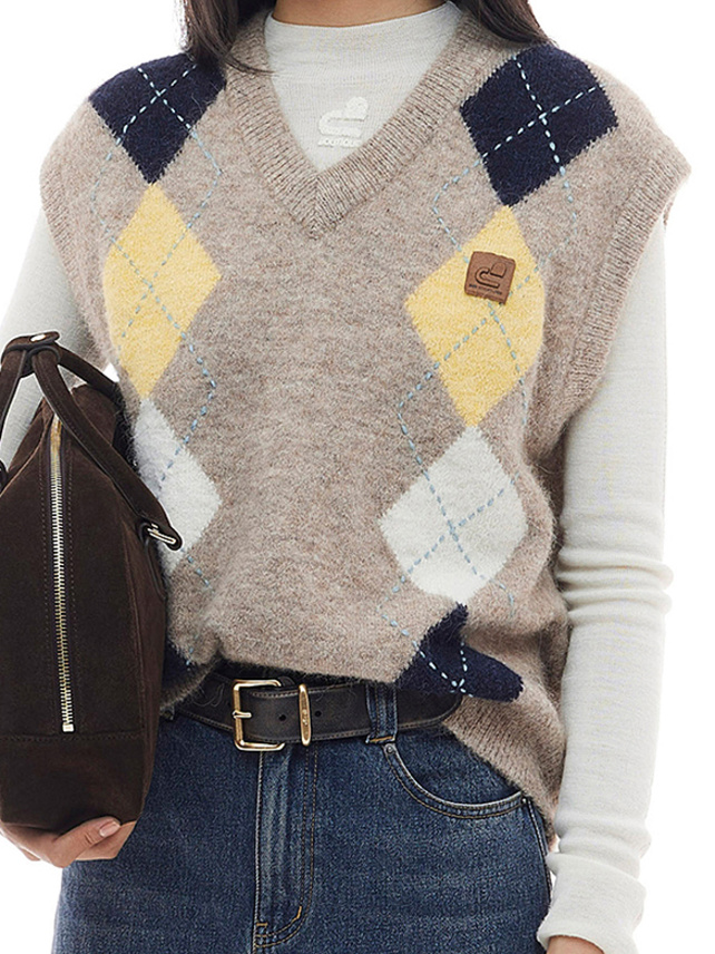 Argyle Knit Vest