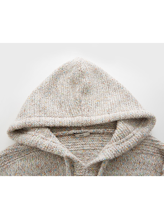 Multi Heather Knitting Hoodie