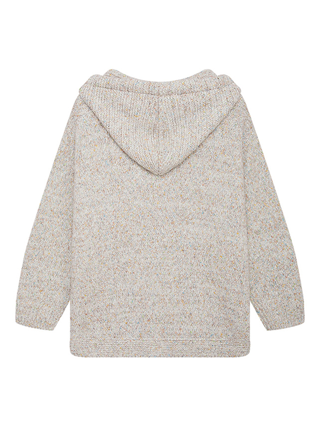 Multi Heather Knitting Hoodie