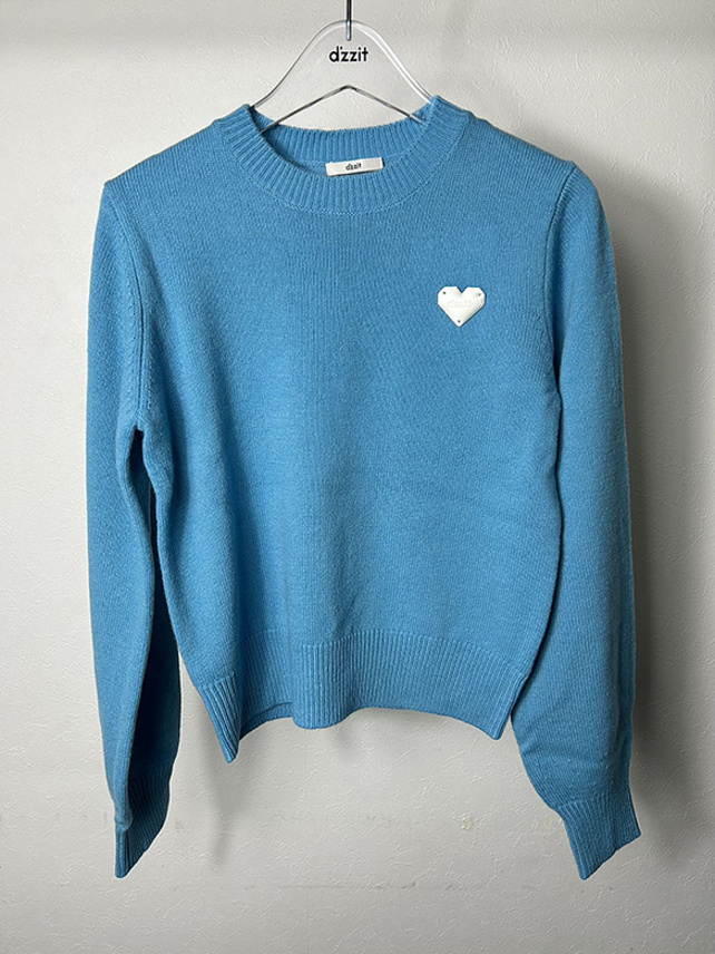 Heart Patch Color knit