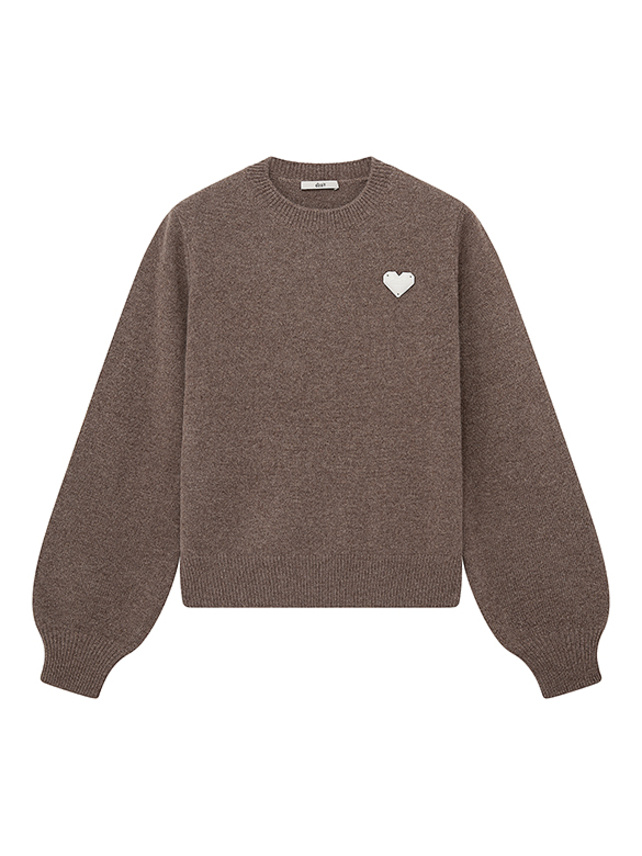 Heart Patch Color knit