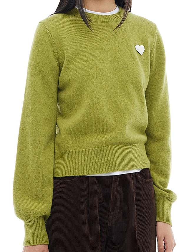 Heart Patch Color knit