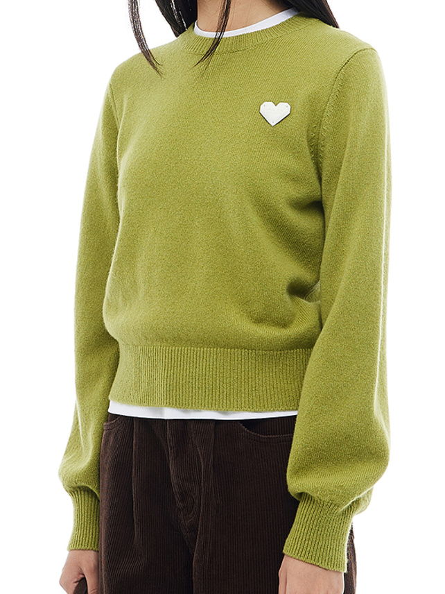 Heart Patch Color knit