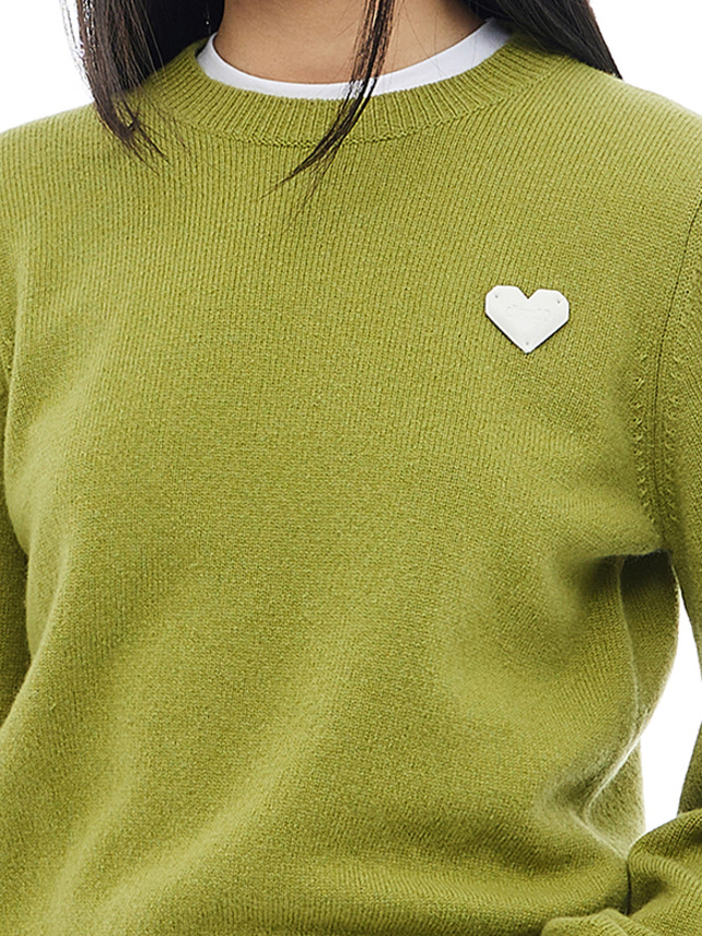 Heart Patch Color knit