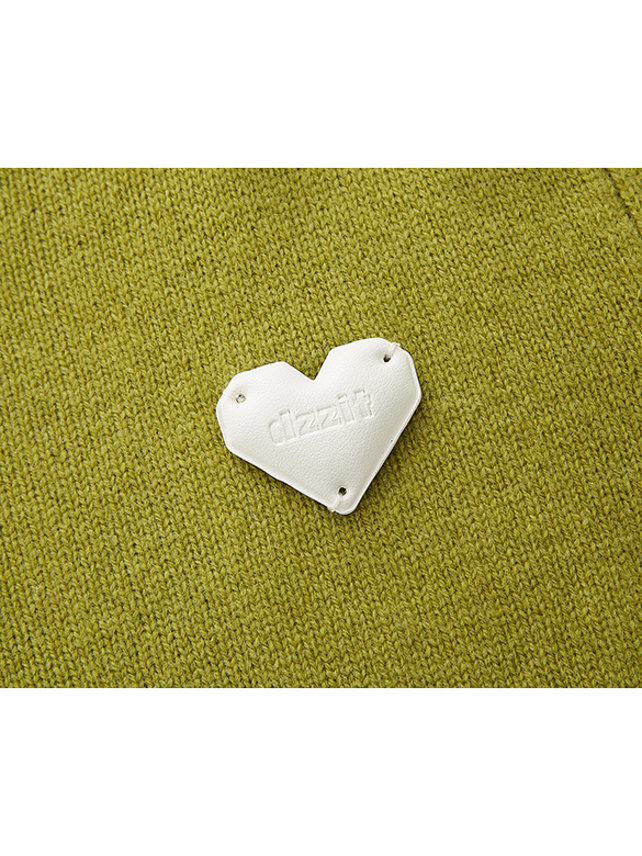 Heart Patch Color knit