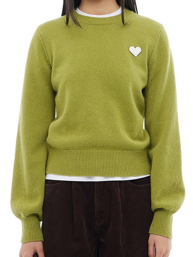 Heart Patch Color knit