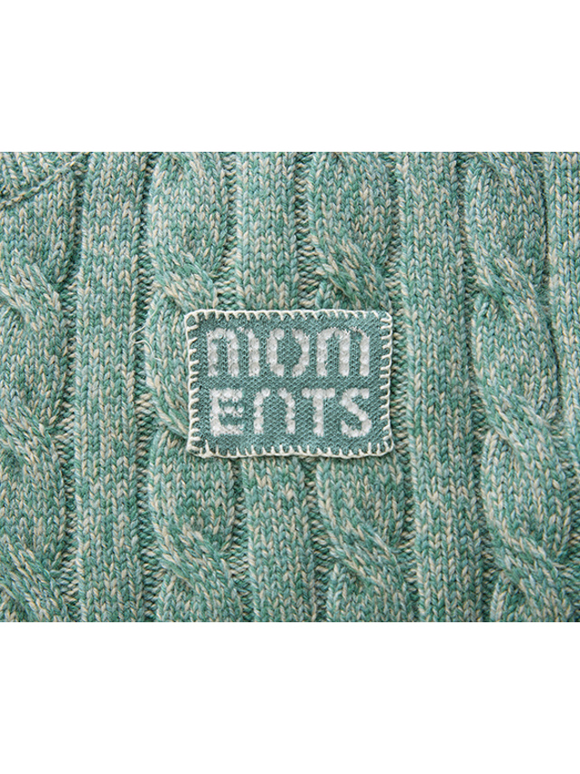 Blue Green Cable Knit Cardigan